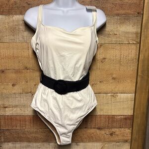 Evarae Casandra belted one piece bathing swim suit